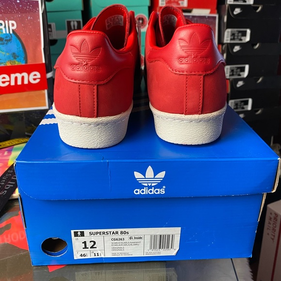 🆕 - Adidas Superstar 80's - Red/Cream - Many Size - Picture 4 of 8